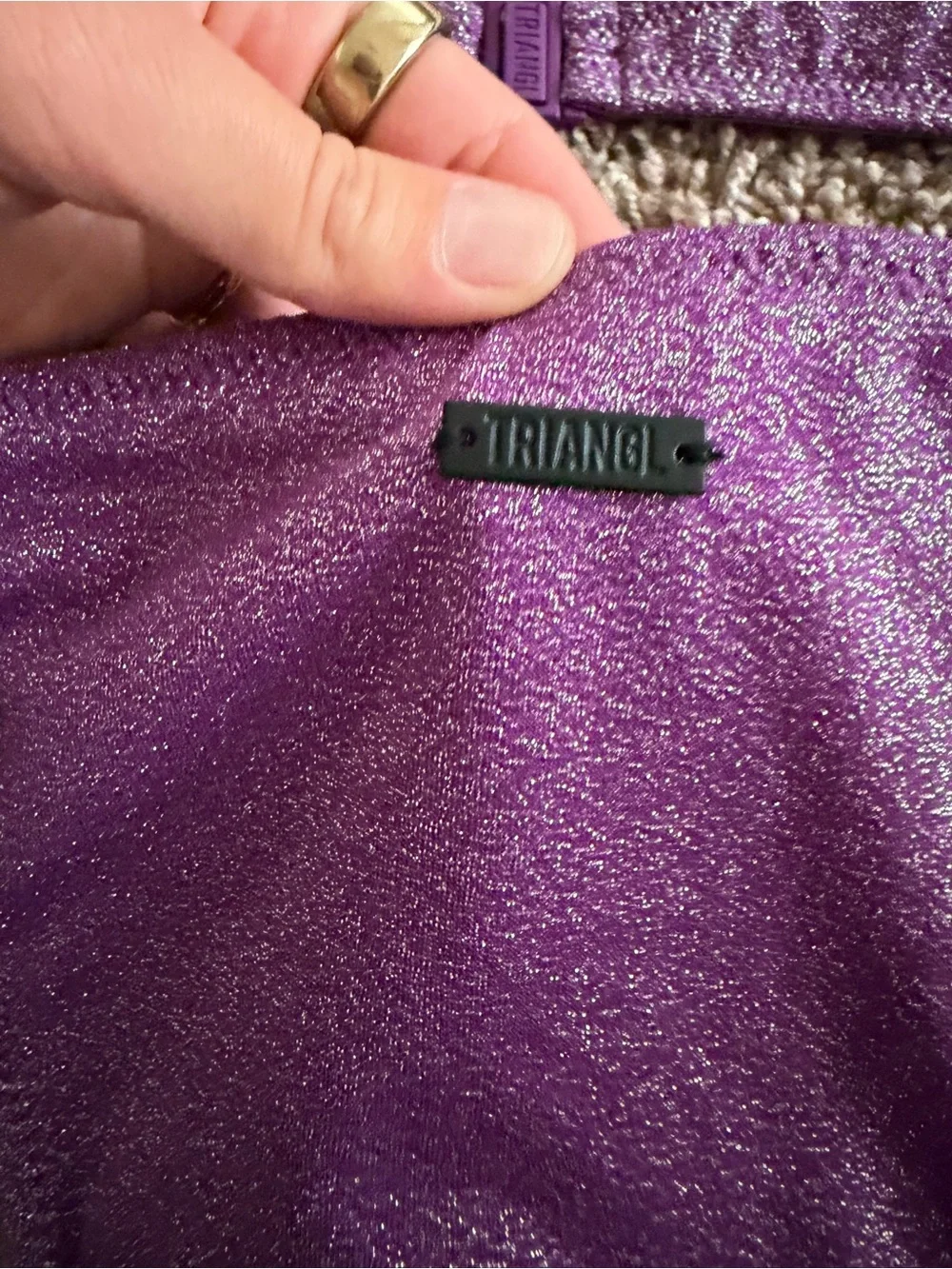 triangl swimwear Shimmery Violet Bikini Set
